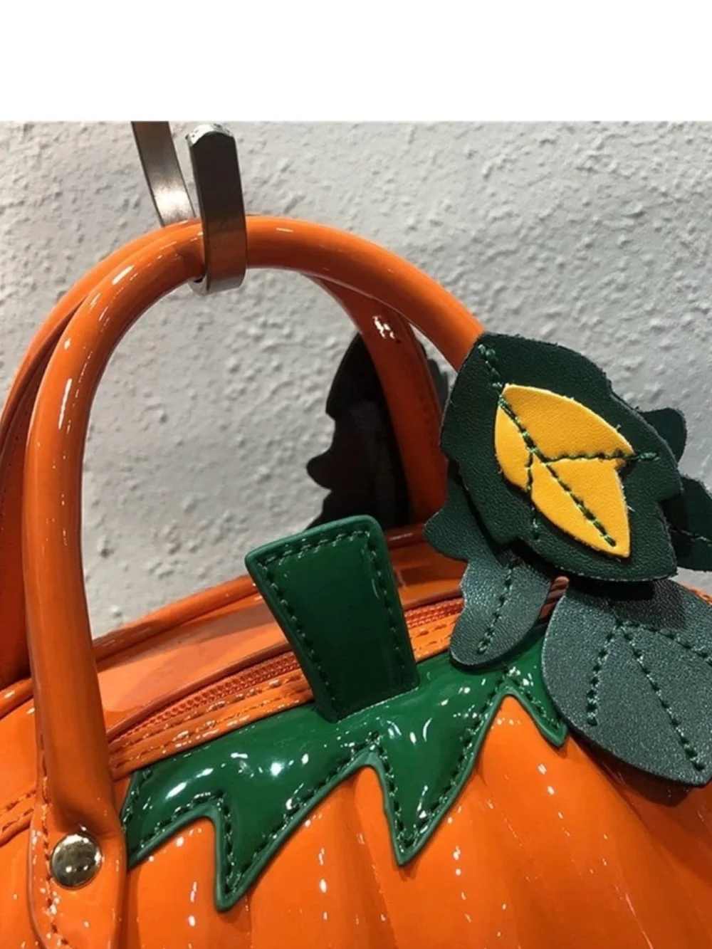 Pumpkin Crossbody Bag with Strap - 3D Glossy